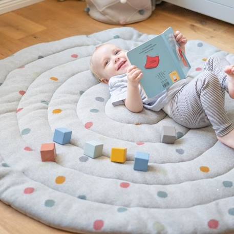 Tapis d'éveil - KINDSGUT - 100% coton - Gris - Avec arche jouet GRIS 2 - vertbaudet enfant 