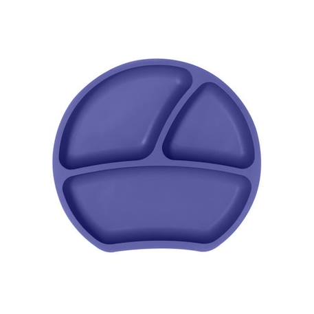 Assiette ventouse en silicone avec compartiment - violet VIOLET 1 - vertbaudet enfant 
