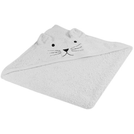 Cape de bain bébé en coton gris - KINDSGUT - Mixte - 76x76cm GRIS 2 - vertbaudet enfant 