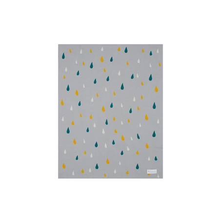 Couverture goutte de pluie bébé ultra-douce 100% coton - KINDSGUT - 80 x 100 cm - Gris clair - Uni GRIS 1 - vertbaudet enfant 