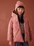 Doudoune fille à capuche doublée sherpa blush+marine+vert 1 - vertbaudet enfant 