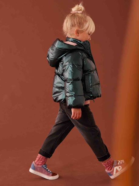 Jean fille mom poches coeur denim gris+gris+stone 2 - vertbaudet enfant 