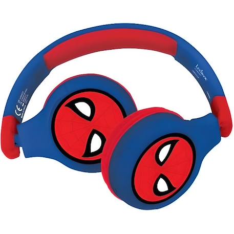 SPIDER-MAN - Casque 2 en 1 Bluetooth® - Filaire confortable et pliable pour enfants avec limitation de son - LEXIBOOK ROUGE 1 - vertbaudet enfant 