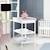 Chambre Bébé ROBA Style - Lit Cododo 60x120 + Table à Langer - Blanc/Gris argenté - Hauteur réglable BLANC 4 - vertbaudet enfant 