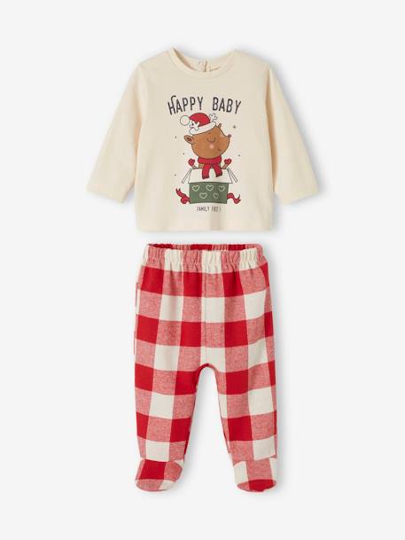Pyjama bébé spécial Noël capsule famille écru 2 - vertbaudet enfant 