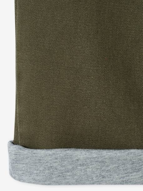 Pantalon battle doublé garçon facile à enfiler bleu nuit+kaki 13 - vertbaudet enfant 