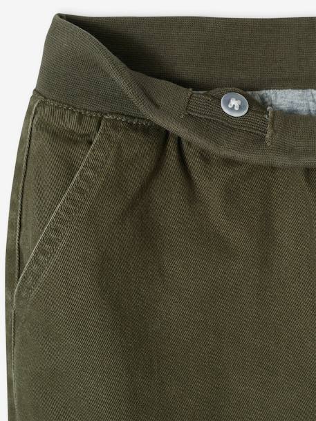 Pantalon battle doublé garçon facile à enfiler bleu nuit+kaki 11 - vertbaudet enfant 