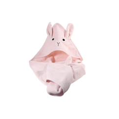 Cape de bain en coton lapin rose - KINDSGUT - Mixte - 0 mois - Naissance - Certifié OEKO-TEX  - vertbaudet enfant