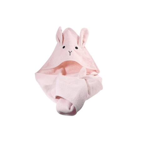 Cape de bain en coton lapin rose - KINDSGUT - Mixte - 0 mois - Naissance - Certifié OEKO-TEX ROSE 1 - vertbaudet enfant 
