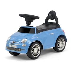 Jouet-Jeux de plein air-Porteur pour bébé Milly Mally Fiat 500 Bleu - Jouet premier âge pour l'équilibre et la coordination - 12-36 mois