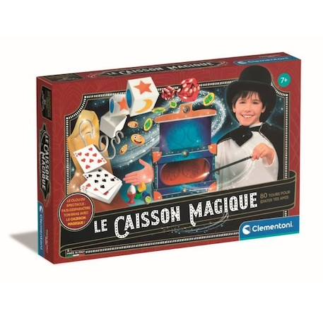Coffret de magie - Clementoni - Le caisson magique - 80 tours - Disparition de bras BLEU 1 - vertbaudet enfant 