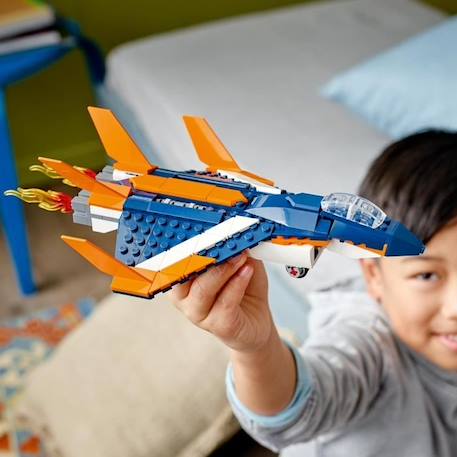 LEGO® Creator 31126 L’Avion Supersonique, Jouet 3 en 1 Hélicoptère Bateau Avion BLEU 5 - vertbaudet enfant 