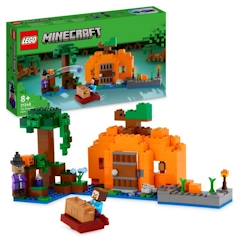 Jouet-LEGO® Minecraft 21248 La Ferme Citrouille, Jouet de Maison avec Figurines Steve et Sorcière
