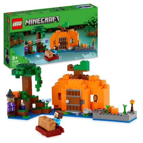 LEGO® Minecraft 21248 La Ferme Citrouille, Jouet de Maison avec Figurines Steve et Sorcière ORANGE 1 - vertbaudet enfant 
