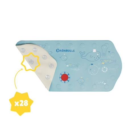Badabulle Tapis de bain XXL antidérapant avec témoin de température, 91 cm de long BLEU 4 - vertbaudet enfant 