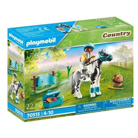 PLAYMOBIL - 70515 - Cavalier et poney Lewitzer - Accessoires inclus BLEU 1 - vertbaudet enfant 