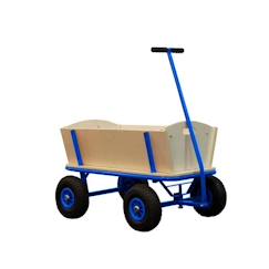 Jouet-Jeux de plein air-Chariot de Transport en Bois AXI Billy - Capacité 100 kilos - Bleu Mixte - A partir de 3 ans