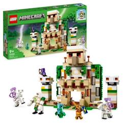 -LEGO® Minecraft 21250 La Forteresse du Golem de Fer, Jouet Château qui se Transforme en Grande Figurine
