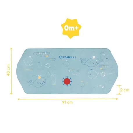 Badabulle Tapis de bain XXL antidérapant avec témoin de température, 91 cm de long BLEU 5 - vertbaudet enfant 