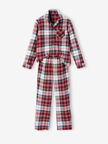 Pyjama enfant en flanelle collection capsule 'Happy Family' carreaux rouge 3 - vertbaudet enfant 