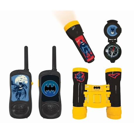 Kit d'aventurier Batman - LEXIBOOK - Talkie-Walkies portée 120m, jumelles et boussole NOIR 1 - vertbaudet enfant 