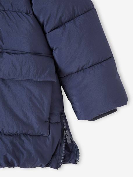 Doudoune garçon longue doublée sherpa marine 5 - vertbaudet enfant 