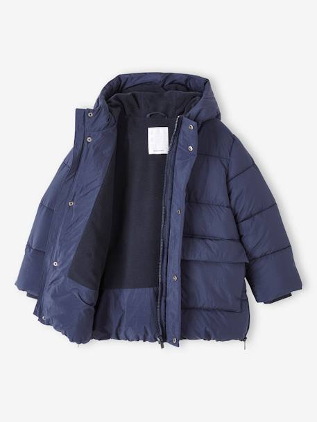 Doudoune garçon longue doublée sherpa marine 2 - vertbaudet enfant 
