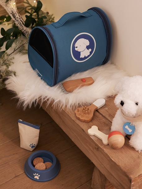 Peluche animal de compagnie + accessoires en bois FSC® bleu 1 - vertbaudet enfant 