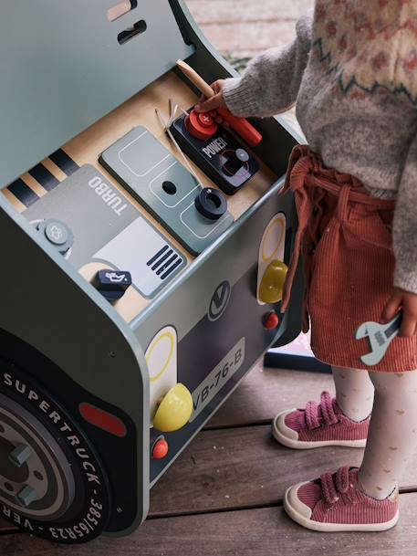 Ma voiture à réparer en bois FSC® beige 3 - vertbaudet enfant 