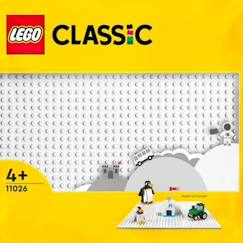 Jouet-Jeux d'imagination-LEGO® 11026 Classic La Plaque De Construction Blanche 32x32, Socle de Base pour Construction, Assemblage et Exposition
