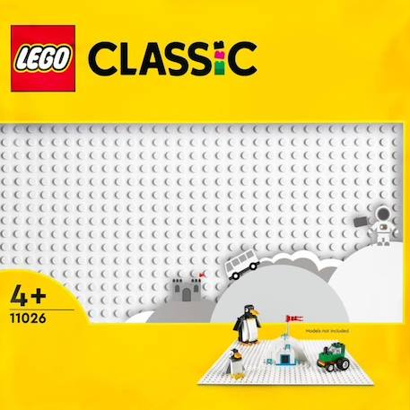 LEGO® 11026 Classic La Plaque De Construction Blanche 32x32, Socle de Base pour Construction, Assemblage et Exposition BLANC 1 - vertbaudet enfant 