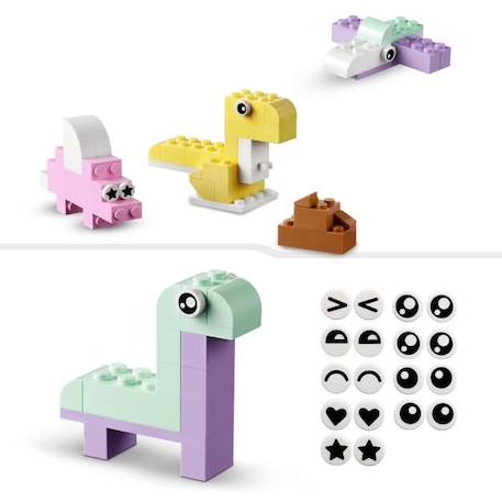 LEGO® Classic 11028 L’Amusement Créatif Pastel, Jouets Briques avec Dinosaure et Chat, Cadeau MARRON 4 - vertbaudet enfant 