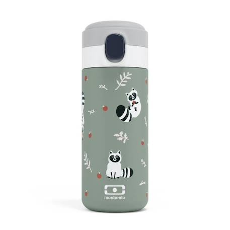 MONBENTO - Gourde Isotherme - Petite Gourde Hermétique 360ml - Garde au Chaud/Froid jusqu'à 12h - MB Pop Vert Raccoon VERT 1 - vertbaudet enfant 