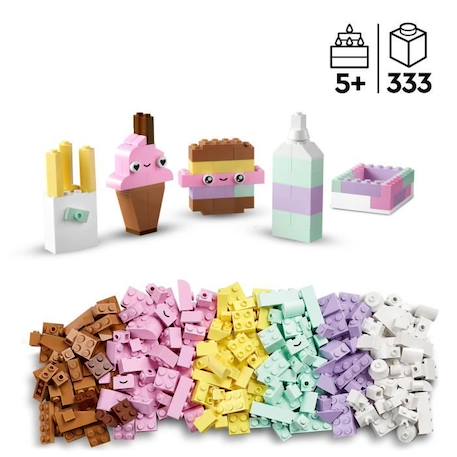 LEGO® Classic 11028 L’Amusement Créatif Pastel, Jouets Briques avec Dinosaure et Chat, Cadeau MARRON 2 - vertbaudet enfant 