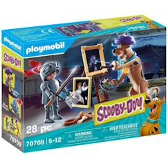 -PLAYMOBIL - 70709 - SCOOBY-DOO avec chevalier noir - Licence Scooby Doo - Marron - Fille - 5 ans et plus