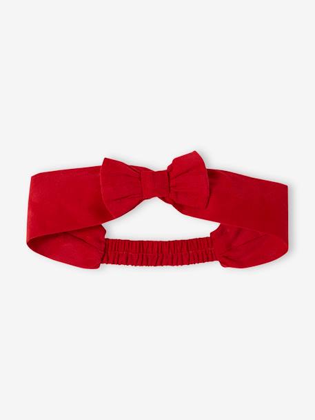 Ensemble de Noël bébé : robe, gilet en fausse fourrure, collants et bandeau assorti rouge 5 - vertbaudet enfant 