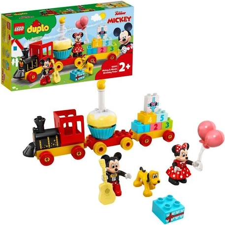 LEGO® 10941 DUPLO Disney Le Train d’Anniversaire de Mickey et Minnie Jouet pour Enfant de 2 ans et plus avec Train et Figurines VERT 1 - vertbaudet enfant 