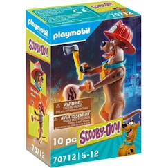 Jouet-PLAYMOBIL - 70712 - SCOOBY-DOO Pompier - Figurine à collectionner pour enfant de 5 ans et plus