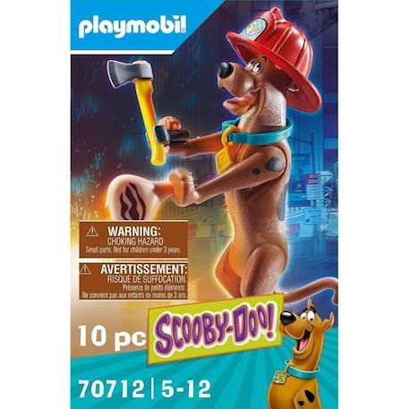PLAYMOBIL - 70712 - SCOOBY-DOO Pompier - Figurine à collectionner pour enfant de 5 ans et plus MARRON 3 - vertbaudet enfant 