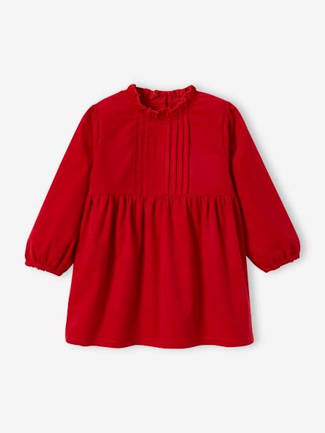 Ensemble de Noël bébé : robe, gilet en fausse fourrure, collants et bandeau assorti rouge 3 - vertbaudet enfant 