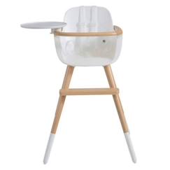 Puériculture-Chaise haute, réhausseur-Chaise Haute Ovo Original One Plus Blanc/Naturel - MICUNA - Siège de table - Enfant