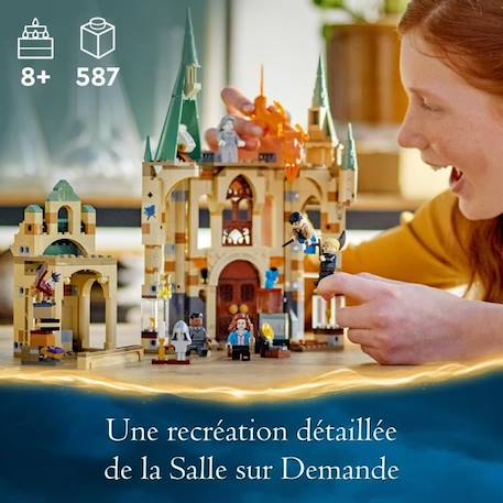 LEGO® Harry Potter 76413 Poudlard : la Salle sur Demande, Jouet Château avec Figurine Serpent de Feu BLEU 6 - vertbaudet enfant 