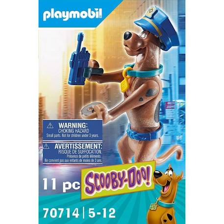 PLAYMOBIL - 70714 - SCOOBY-DOO! Policier - Figurine de collection Scooby-Doo en tenue de policier MARRON 3 - vertbaudet enfant 