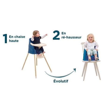 Chaise haute évolutive YOUPLA Thermobaby - Bleu océan - Fabriquée en France BLEU 5 - vertbaudet enfant 