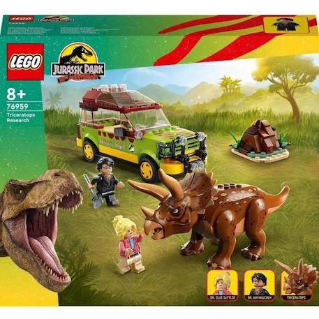 LEGO® Jurassic Park 76959 La Recherche du Tricératops, Jouet de Voiture avec Figurine Dinosaure MARRON 2 - vertbaudet enfant 