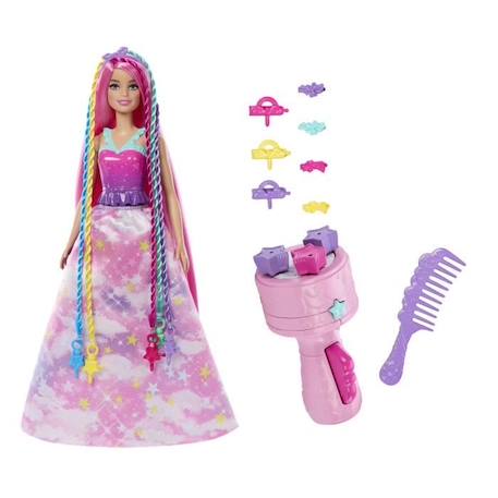 Poupée Barbie Tresses Magiques - BARBIE - Princesse - 3 ans et + BLANC 1 - vertbaudet enfant 