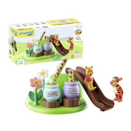 PLAYMOBIL 1.2.3 71317 Winnie l'ourson et Tigrou avec jardin d'abeilles - Disney BLANC 3 - vertbaudet enfant 