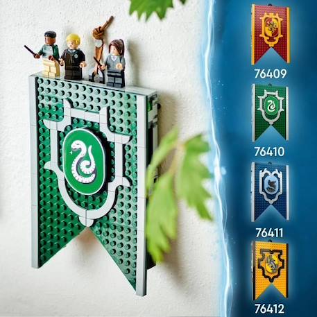 LEGO® Harry Potter 76410 Le Blason de la Maison Serpentard, Jouet Château  avec Figurine Draco Malfoy blanc - Lego