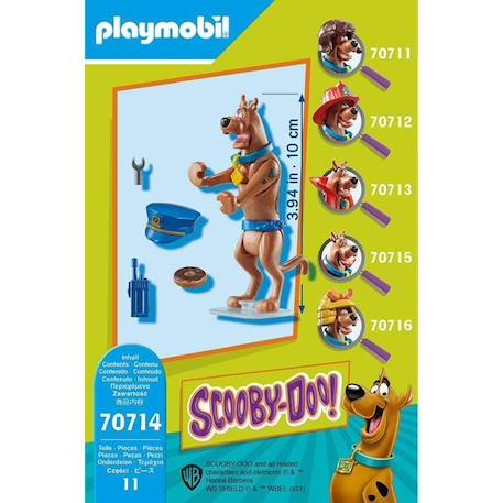 PLAYMOBIL - 70714 - SCOOBY-DOO! Policier - Figurine de collection Scooby-Doo en tenue de policier MARRON 4 - vertbaudet enfant 