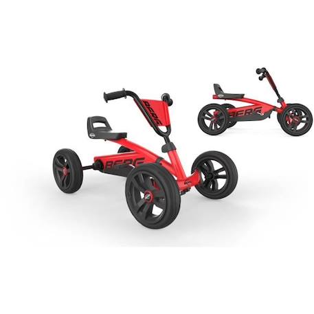 Kart à pédales Buzzy Red - BERG - Pour les 2 à 5 ans - Volant et siège réglables - Pneus super silencieux EVA ROUGE 3 - vertbaudet enfant 